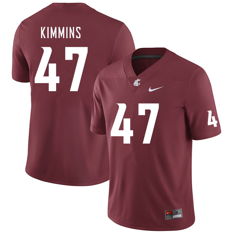 Washington State Cougars #47 Henry Kimmins College Football Jerseys Sale-Crimson